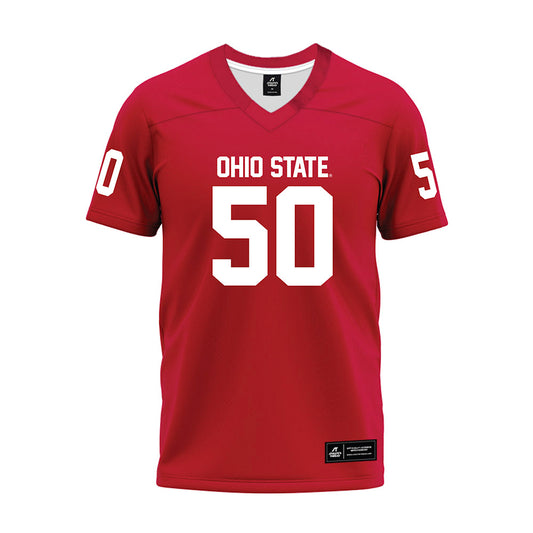 Ohio State - NCAA Football : Alec DelSignore - Red Premium Football Jersey-0