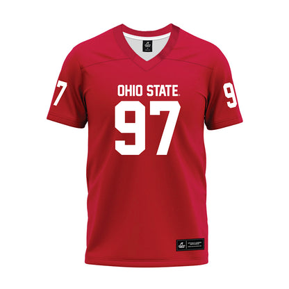 Ohio State - NCAA Football : Kenyatta Jackson Jr - Red Premium Football Jersey-0