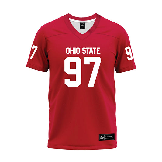 Ohio State - NCAA Football : Kenyatta Jackson Jr - Red Premium Football Jersey-0