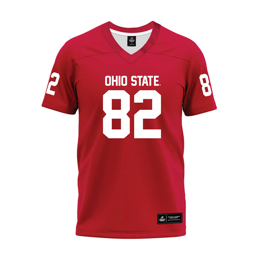 Ohio State - NCAA Football : David Adolph - Red Premium Football Jersey-0