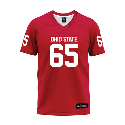 Ohio State - NCAA Football : Justin Terry - Red Premium Football Jersey-0