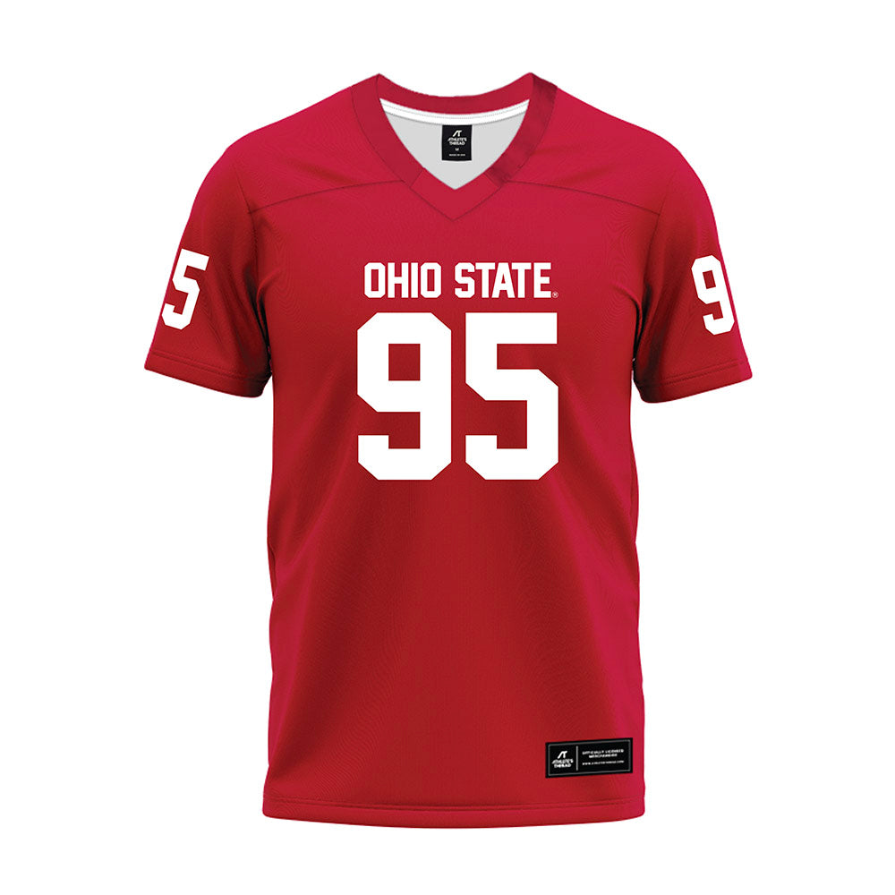 Ohio State - NCAA Football : Tywone Malone jr - Red Premium Football Jersey-0