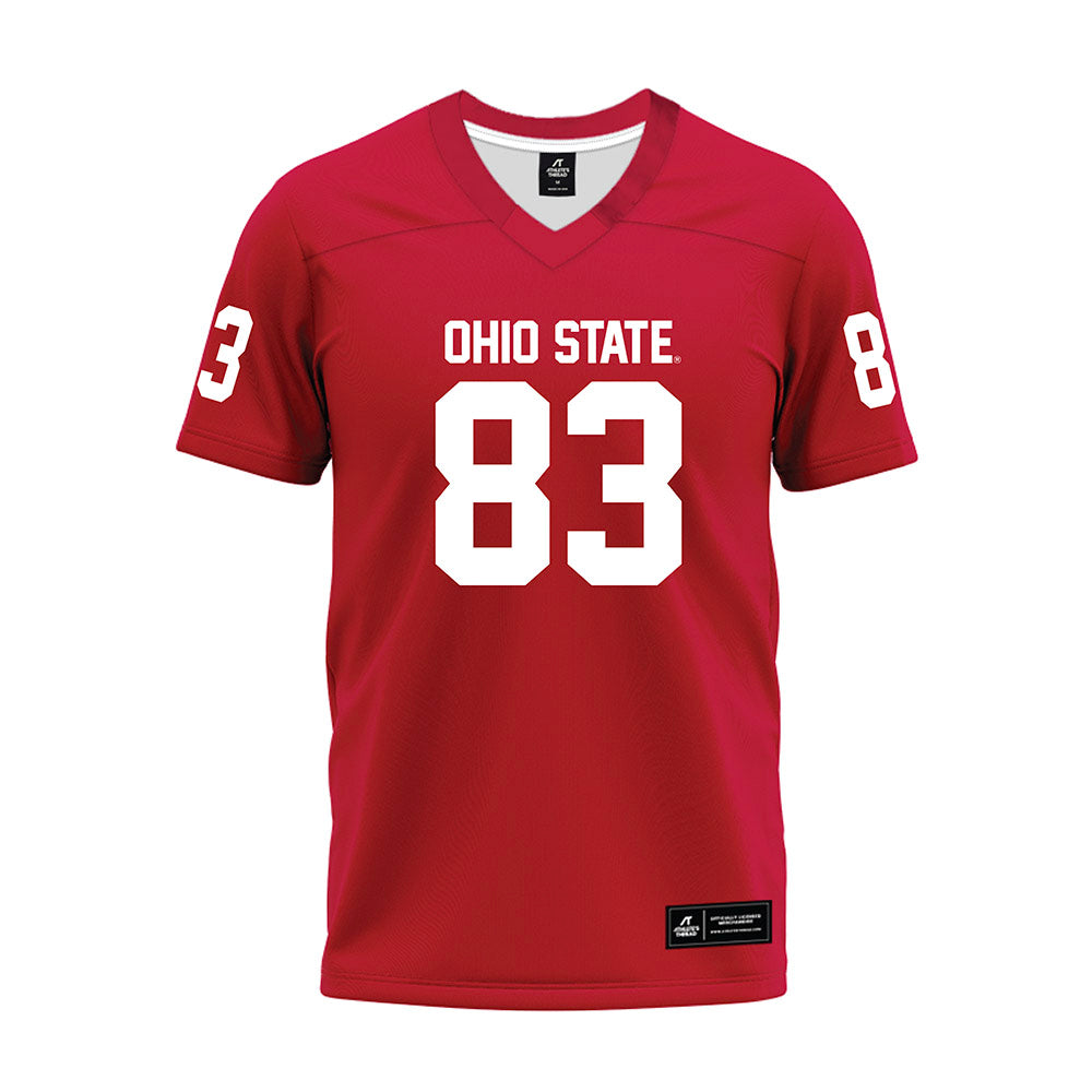 Ohio State - NCAA Football : Nate Roberts - Red Premium Football Jersey-0