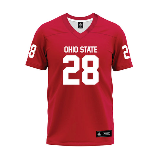 Ohio State - NCAA Football : TC Caffey - Red Premium Football Jersey-0