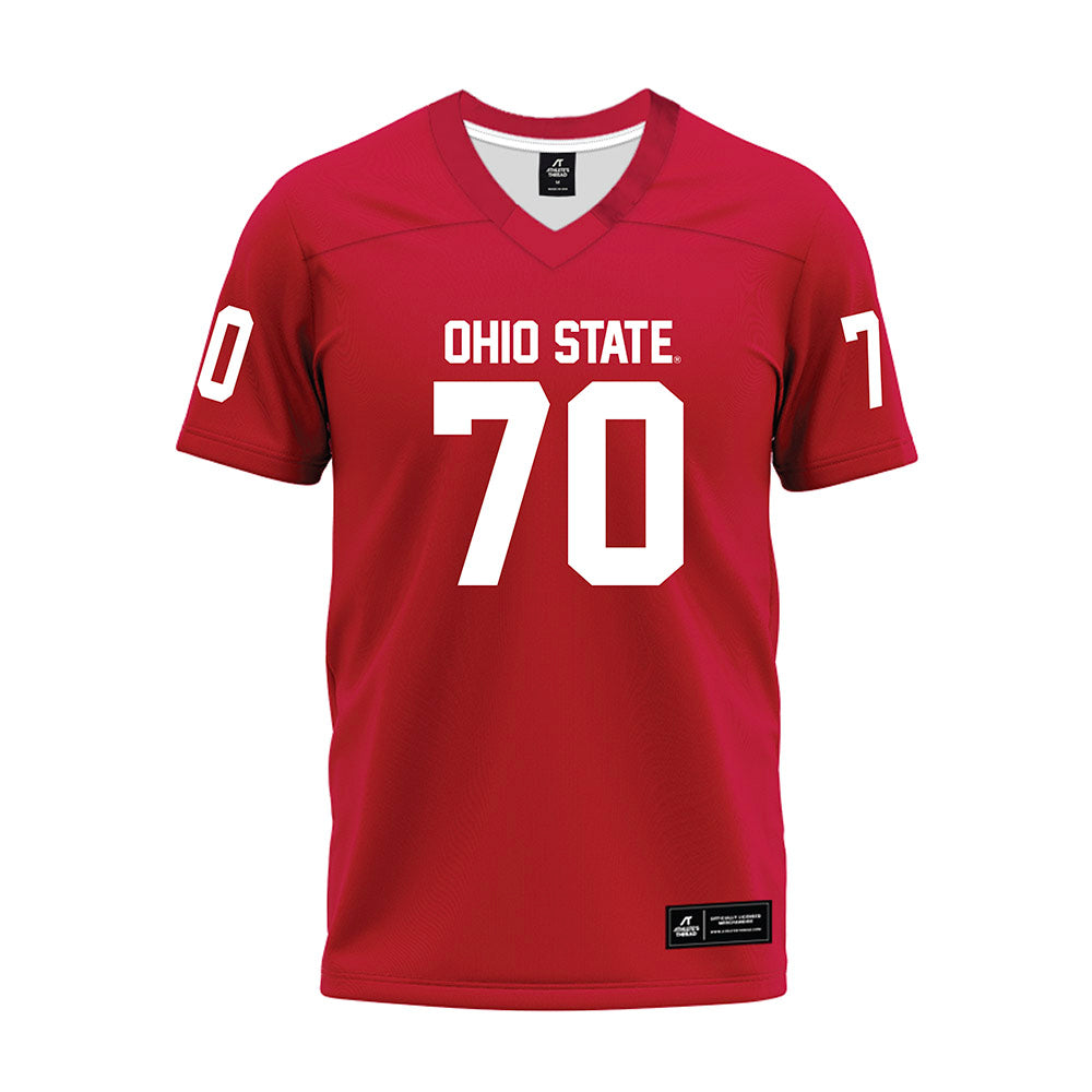 Ohio State - NCAA Football : Phillip Daniels - Red Premium Football Jersey-0