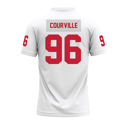 Ohio State - NCAA Football : Jackson Courville - White Premium Football Jersey-1