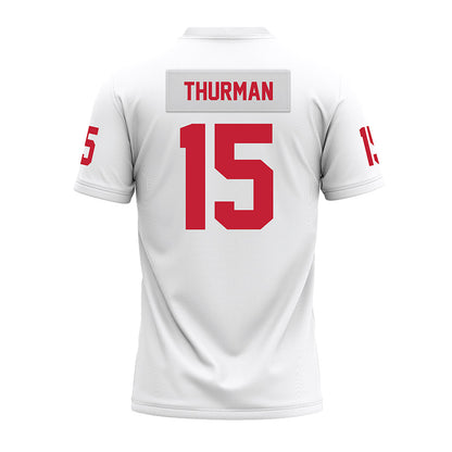 Ohio State - NCAA Football : Jelani Thurman - White Premium Football Jersey-1