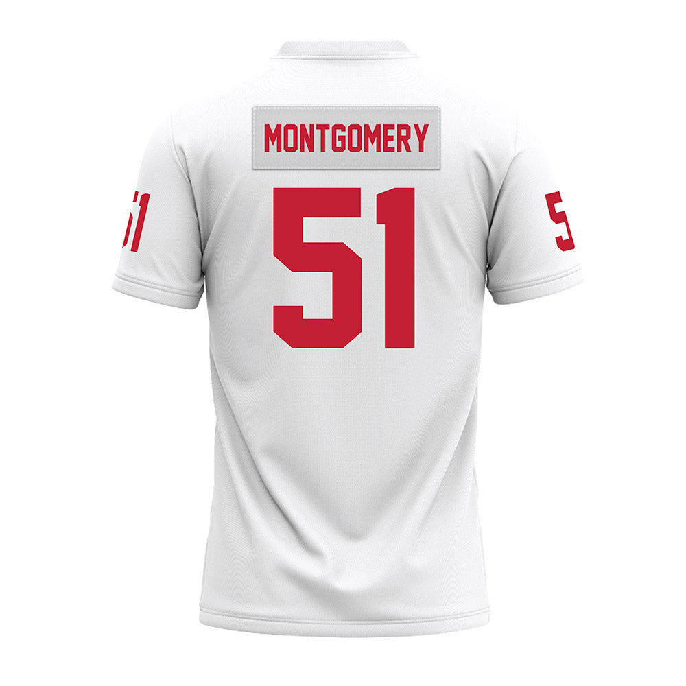 Ohio State - NCAA Football : Luke Montgomery - White Premium Football Jersey-1