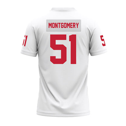 Ohio State - NCAA Football : Luke Montgomery - White Premium Football Jersey-1