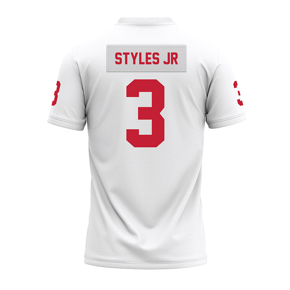 Ohio State - NCAA Football : Lorenzo Styles Jr - White Premium Football Jersey-1