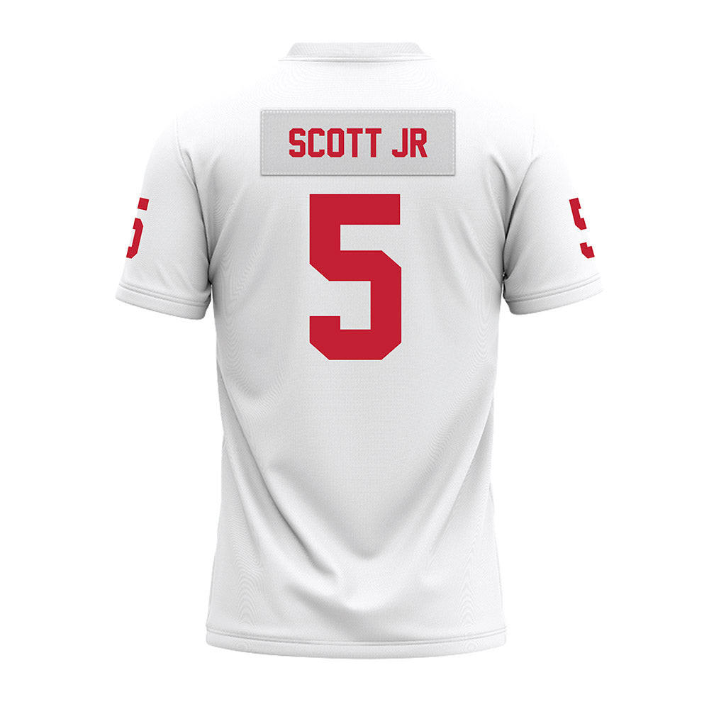 Ohio State - NCAA Football : Aaron Scott Jr - White Premium Football Jersey-1