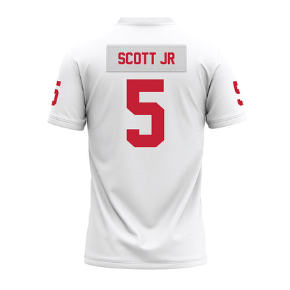 Ohio State - NCAA Football : Aaron Scott Jr - White Premium Football Jersey-1