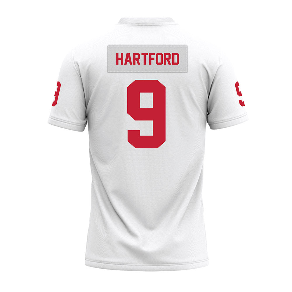 Ohio State - NCAA Football : Malik Hartford - White Premium Football Jersey-1