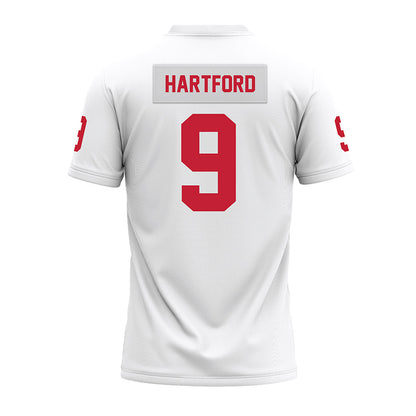 Ohio State - NCAA Football : Malik Hartford - White Premium Football Jersey-1