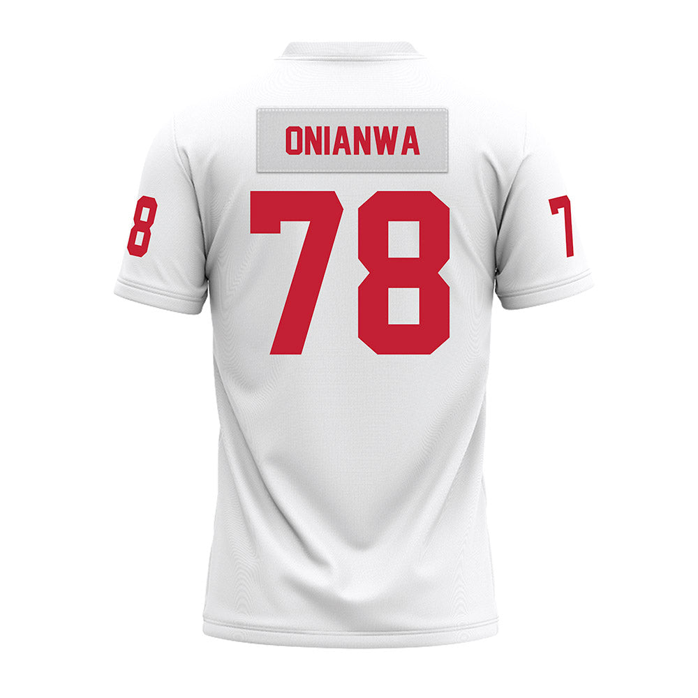 Ohio State - NCAA Football : Ethan Onianwa - White Premium Football Jersey-1