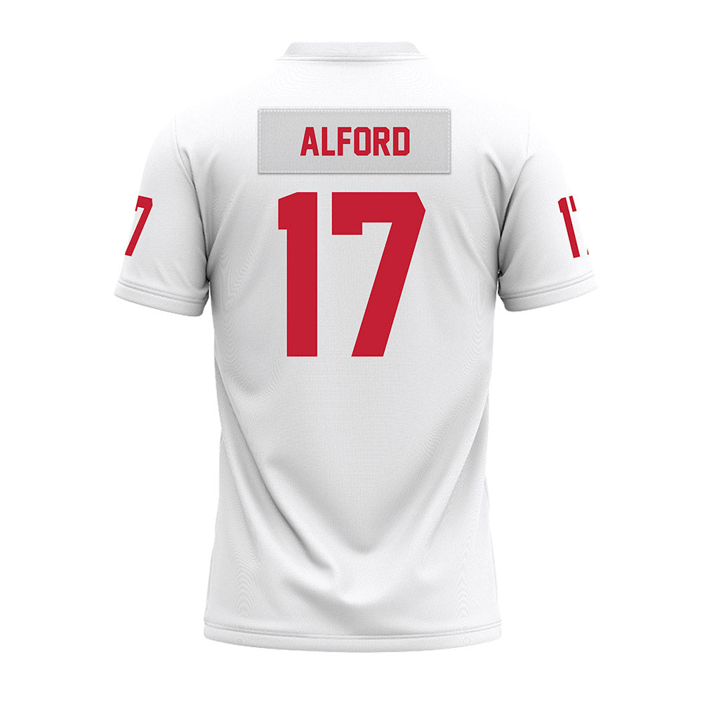 Ohio State - NCAA Football : Tarvos Alford - White Premium Football Jersey-1