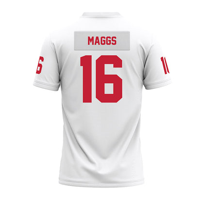 Ohio State - NCAA Football : Mason Maggs - White Premium Football Jersey-1