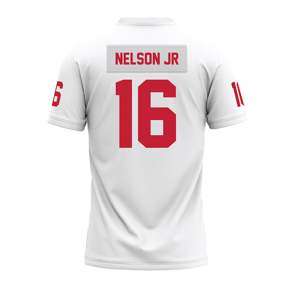 Ohio State - NCAA Football : Keenan Nelson Jr - White Premium Football Jersey-1