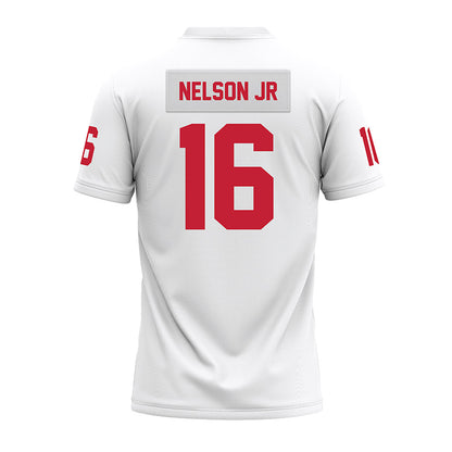 Ohio State - NCAA Football : Keenan Nelson Jr - White Premium Football Jersey-1