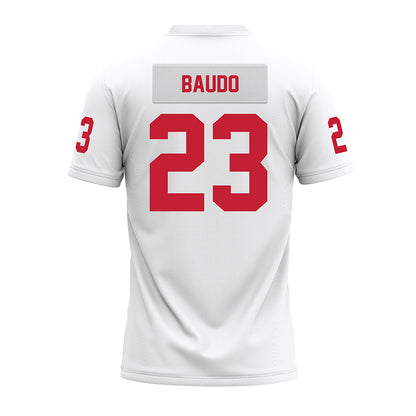 Ohio State - NCAA Football : Nolan Baudo - White Premium Football Jersey-1