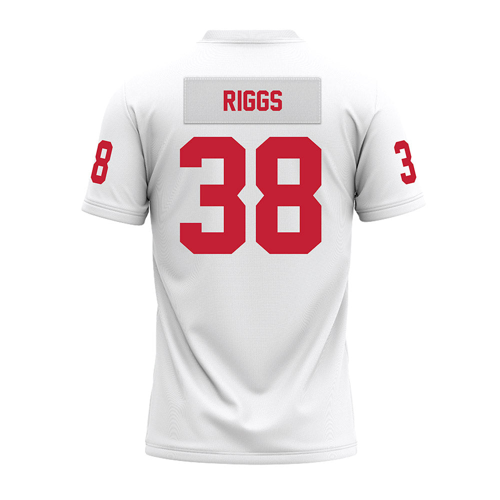 Ohio State - NCAA Football : Eli Riggs - White Premium Football Jersey-1