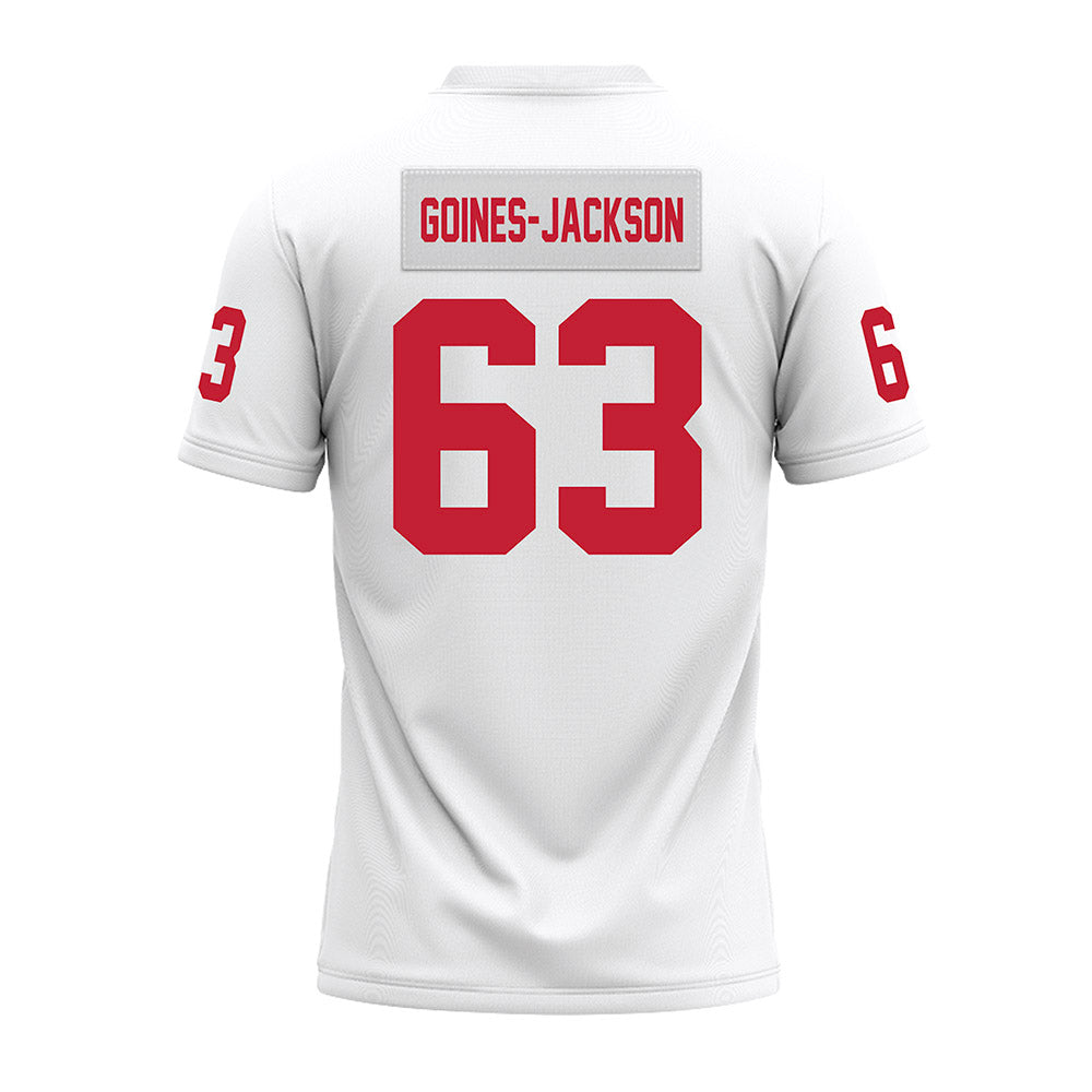 Ohio State - NCAA Football : Julian Goines-Jackson - White Premium Football Jersey-1