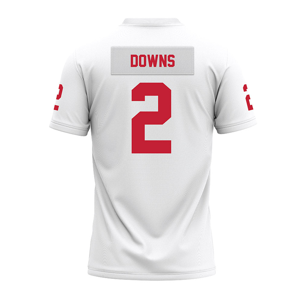 Ohio State - NCAA Football : Caleb Downs - White Premium Football Jersey-1
