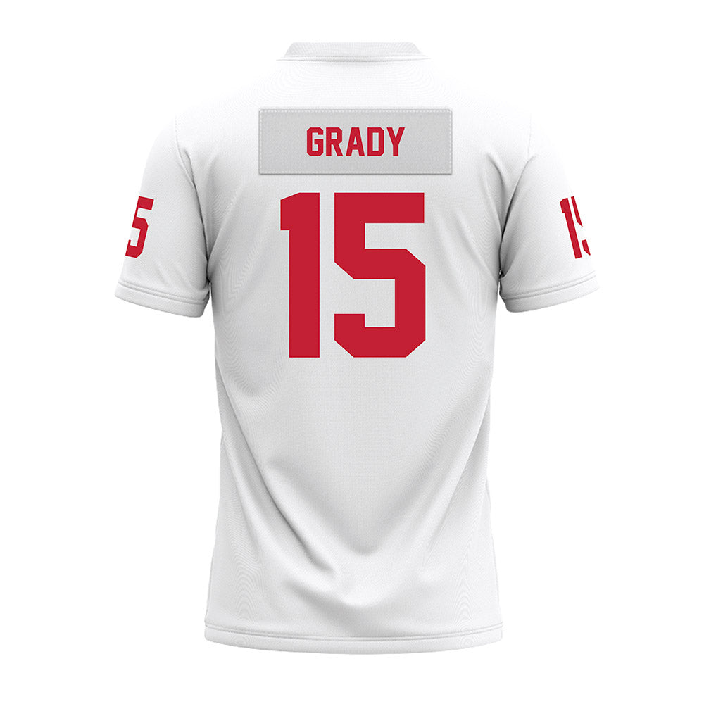 Ohio State - NCAA Football : Zion Grady - White Premium Football Jersey-1