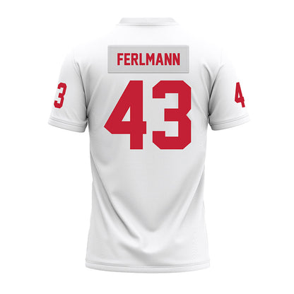 Ohio State - NCAA Football : John Ferlmann - White Premium Football Jersey-1