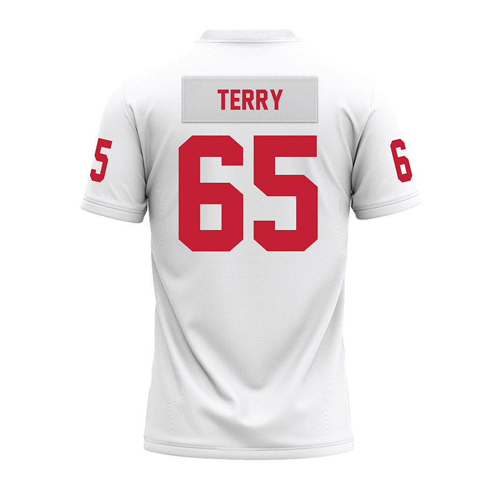 Ohio State - NCAA Football : Justin Terry - White Premium Football Jersey-1
