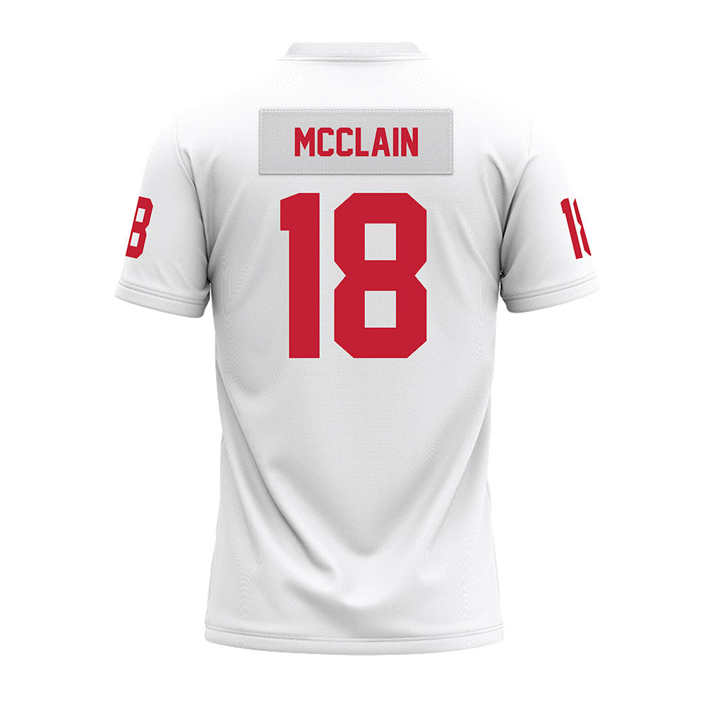 Ohio State - NCAA Football : Jaylen McClain - White Premium Football Jersey-1