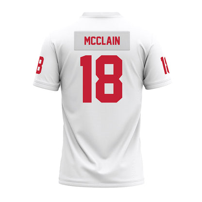 Ohio State - NCAA Football : Jaylen McClain - White Premium Football Jersey-1