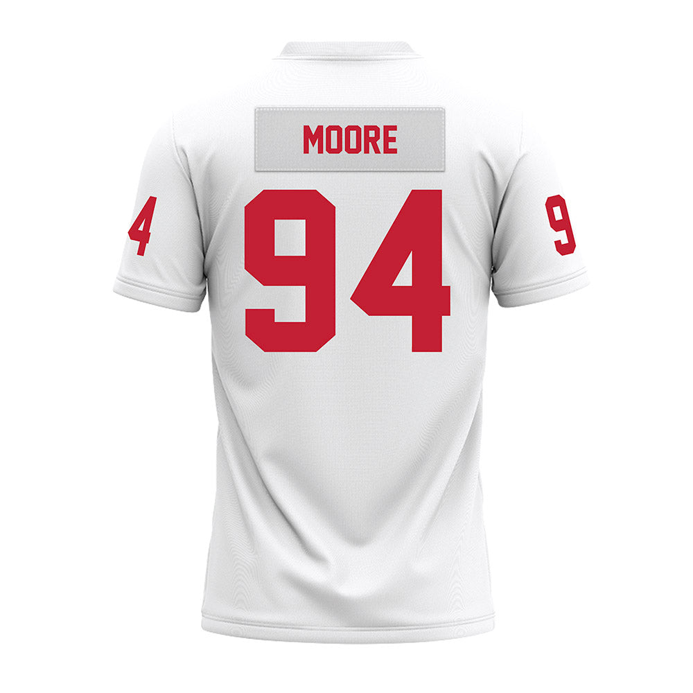 Ohio State - NCAA Football : Jason Moore - White Premium Football Jersey-1
