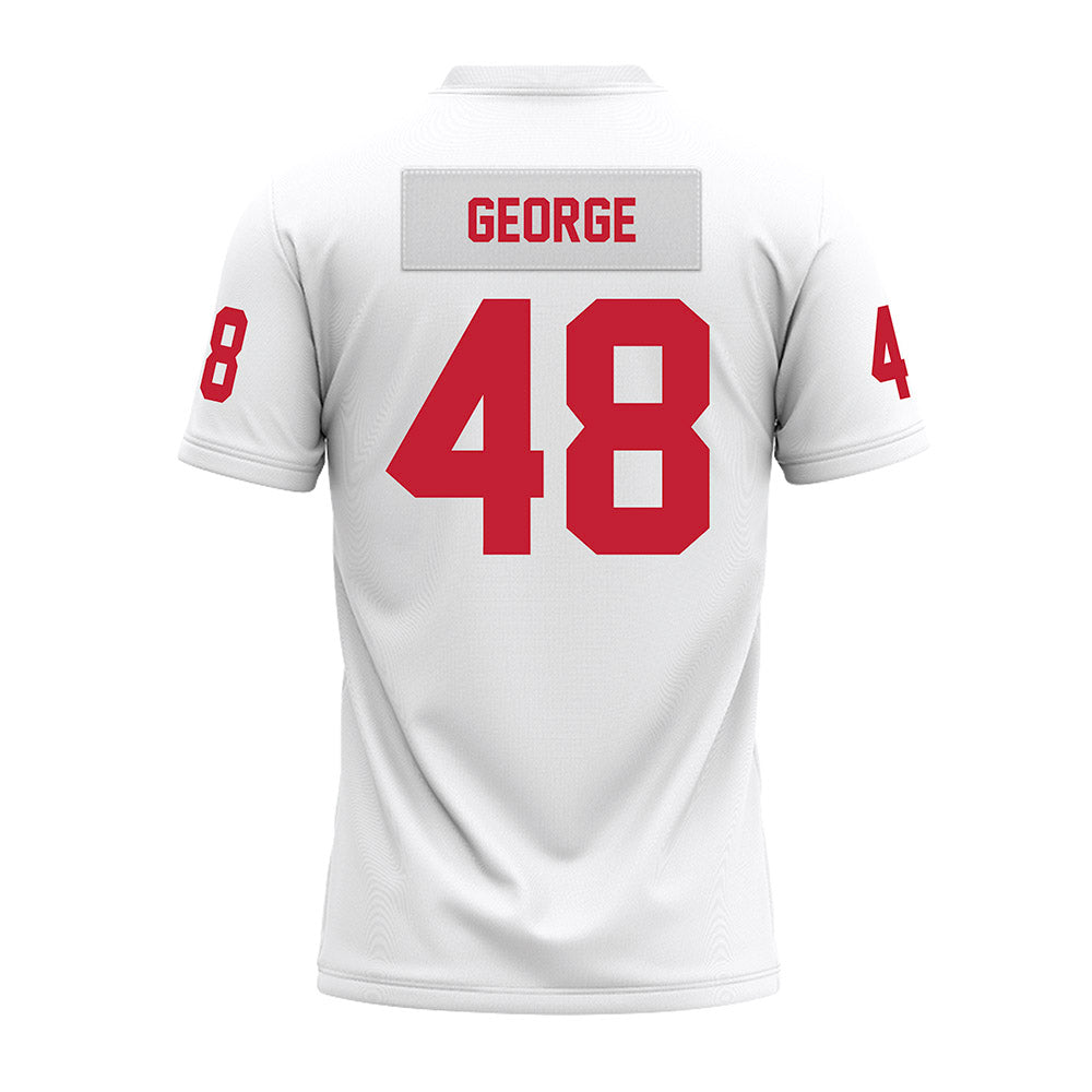 Ohio State - NCAA Football : Logan George - White Premium Football Jersey-1