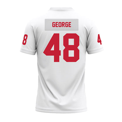 Ohio State - NCAA Football : Logan George - White Premium Football Jersey-1