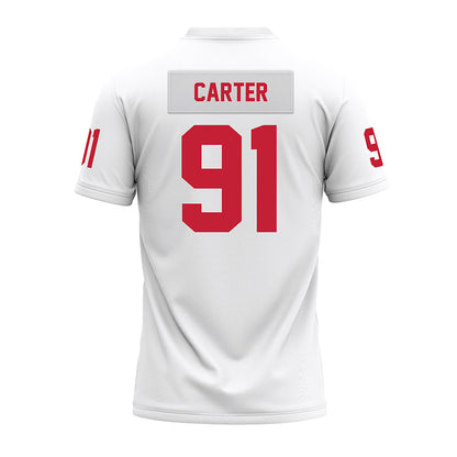 Ohio State - NCAA Football : Jarquez Carter - White Premium Football Jersey-1