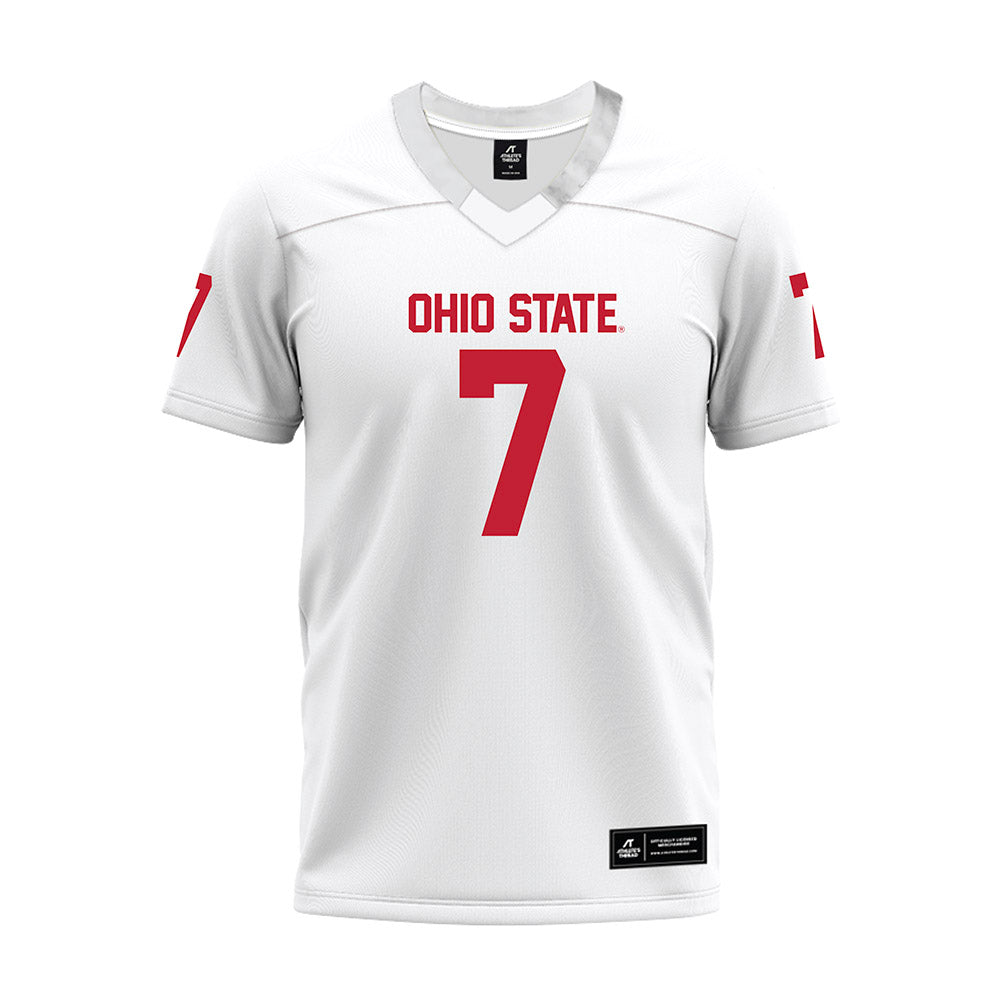 Ohio State - NCAA Football : Phillip Bell - White Premium Football Jersey-0