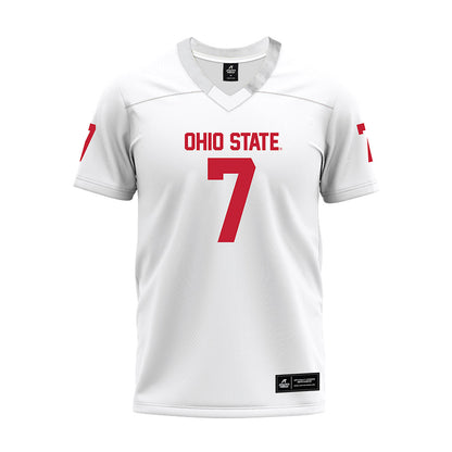 Ohio State - NCAA Football : Phillip Bell - White Premium Football Jersey-0