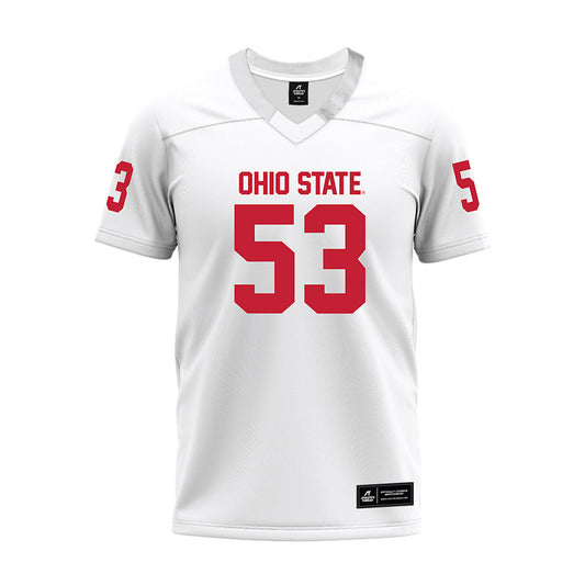 Ohio State - NCAA Football : Will Smith Jr - White Premium Football Jersey-0