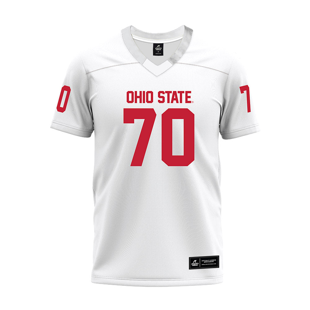Ohio State - NCAA Football : Phillip Daniels - White Premium Football Jersey-0