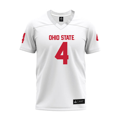 Ohio State - NCAA Football : Ethan Craycraft - White Premium Football Jersey-0