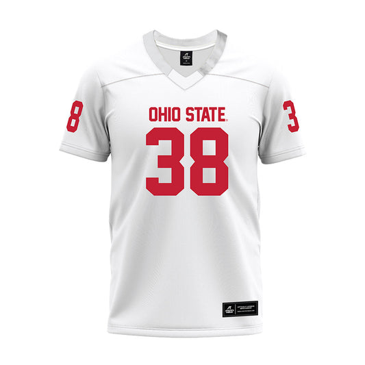 Ohio State - NCAA Football : Jayden Fielding - White Premium Football Jersey-0