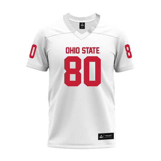 Ohio State - NCAA Football : Shawn Lodge - White Premium Football Jersey-0