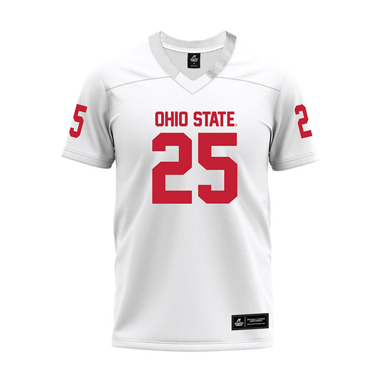 Ohio State - NCAA Football : Ty Howard - White Premium Football Jersey-0