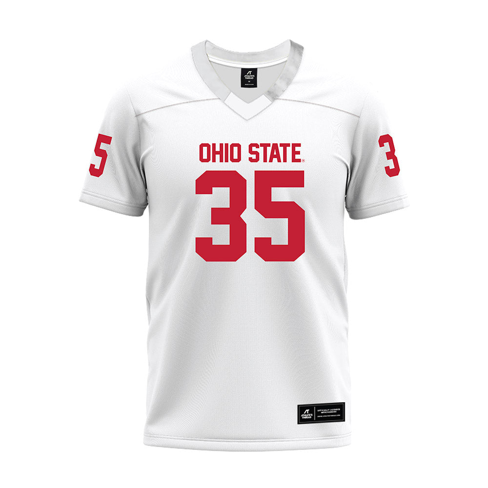 Ohio State - NCAA Football : Jaystin Gwinn - White Premium Football Jersey-0