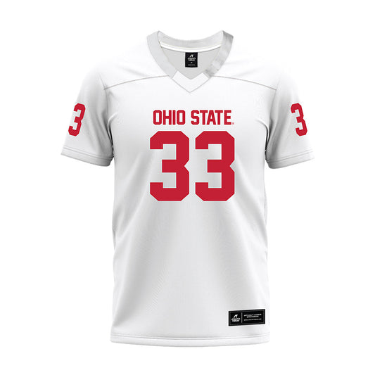 Ohio State - NCAA Football : Eli Lee - White Premium Football Jersey-0