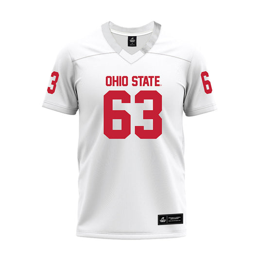 Ohio State - NCAA Football : Julian Goines-Jackson - White Premium Football Jersey-0