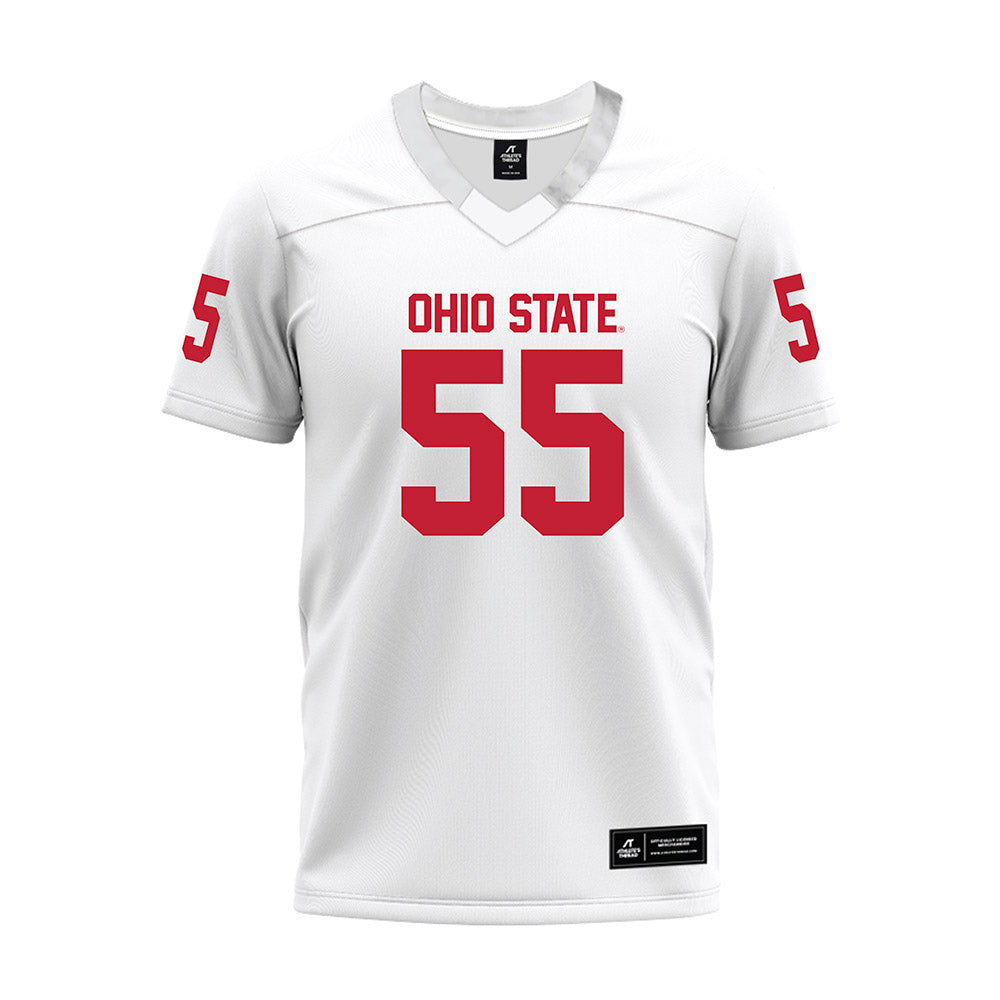 Ohio State - NCAA Football : Dominic Kirks - White Premium Football Jersey-0