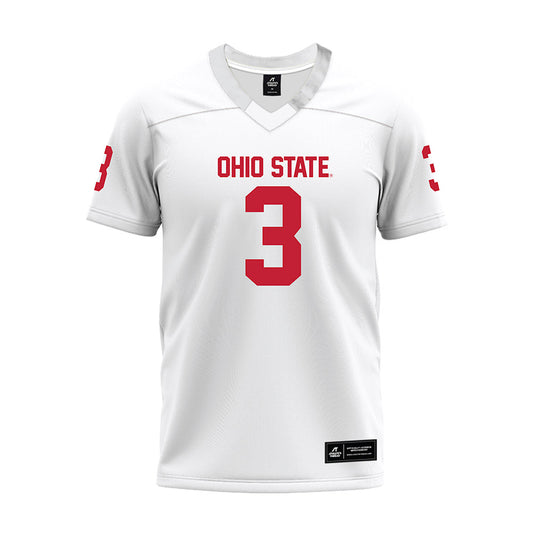 Ohio State - NCAA Football : Lincoln Kienholz - White Premium Football Jersey-0