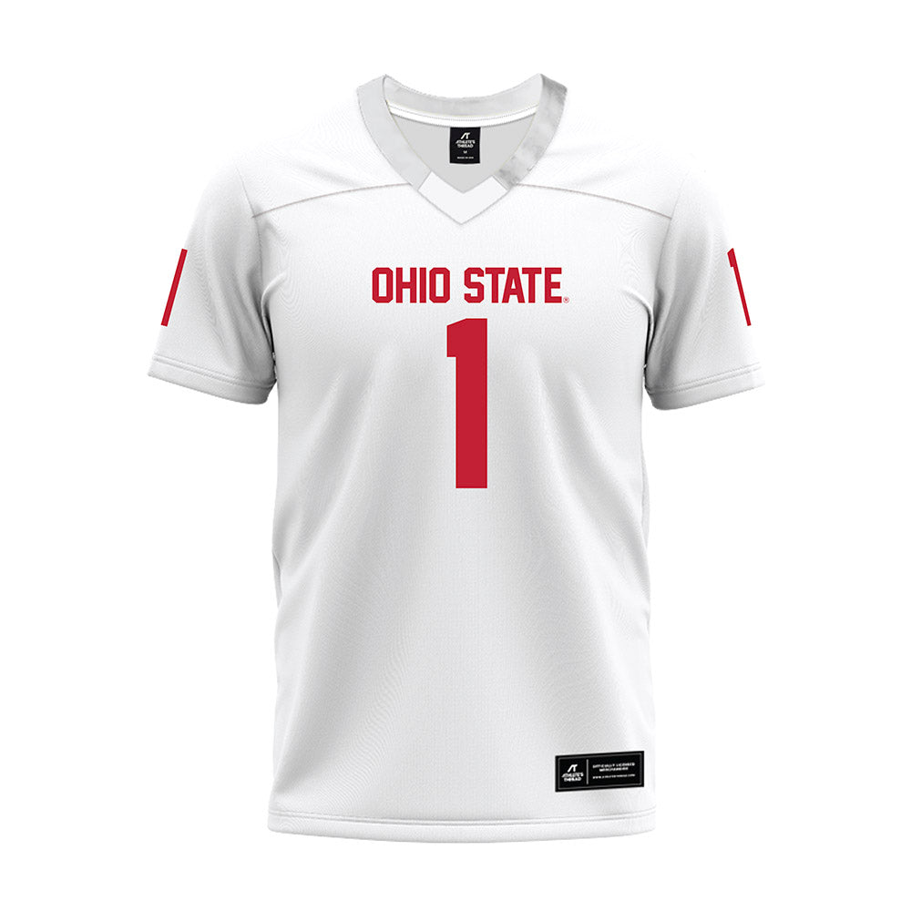 Ohio State - NCAA Football : Brandon Inniss - White Premium Football Jersey-0